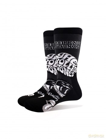 Rolling Stones - The: The Rolling Stones Unisex Ankle Socks: Mono Logos (Black) (UK Size 7 - 11)