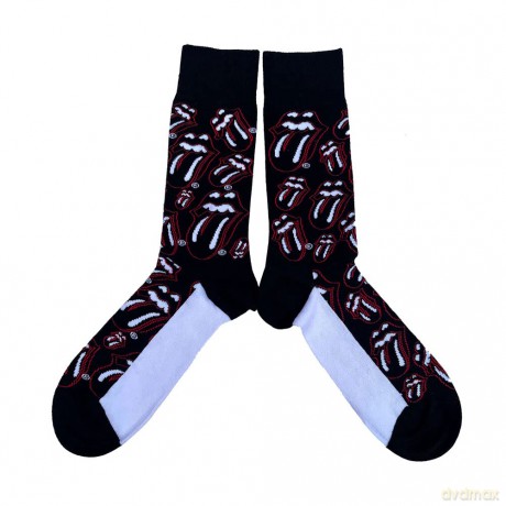 Rolling Stones - The: The Rolling Stones Unisex Ankle Socks: Outline Tongues (Black) (UK Size 7 - 11)