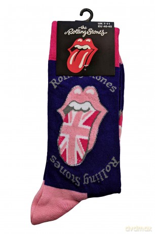 Rolling Stones - The: The Rolling Stones Unisex Ankle Socks: UK Tongue (Purple) (UK Size 7 - 11)
