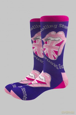 Rolling Stones - The: The Rolling Stones Unisex Ankle Socks: UK Tongue (Purple) (UK Size 7 - 11)