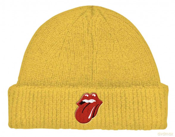 Rolling Stones - The: The Rolling Stones Unisex Beanie Hat: 72 Tongue (Mustard Yellow) (Roll Up)