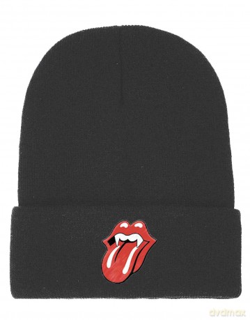 Rolling Stones - The: The Rolling Stones Unisex Beanie Hat: Fang Tongue (Black)