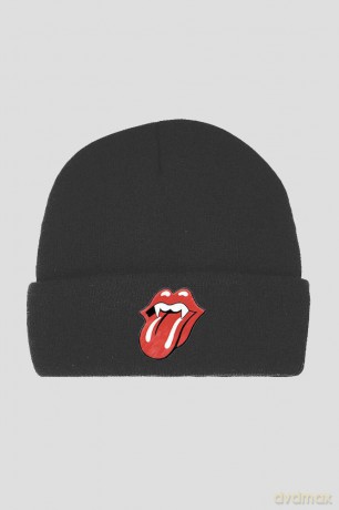 Rolling Stones - The: The Rolling Stones Unisex Beanie Hat: Fang Tongue (Black)