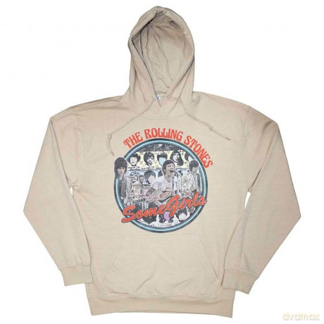 Rolling Stones - The: The Rolling Stones Unisex Pullover Hoodie: Some Girls Circle (Sand) (Large)