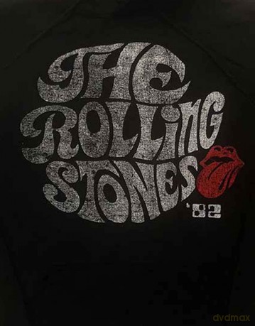 Rolling Stones - The: The Rolling Stones Unisex Pullover Hoodie: Swirl Logo '82 (Black) (Large)