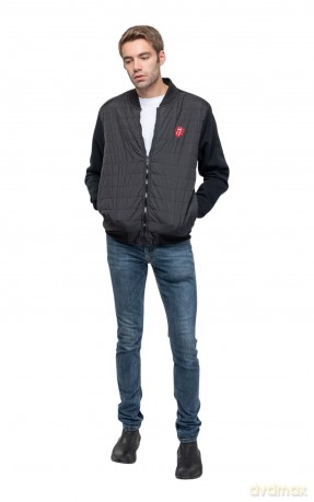 Rolling Stones - The: The Rolling Stones Unisex Quilted Jacket: Classic Tongue (Medium)