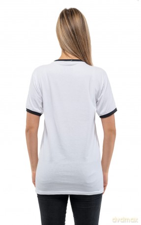 Rolling Stones - The: The Rolling Stones Unisex Ringer T-Shirt: American LA Tour (White) (Small)