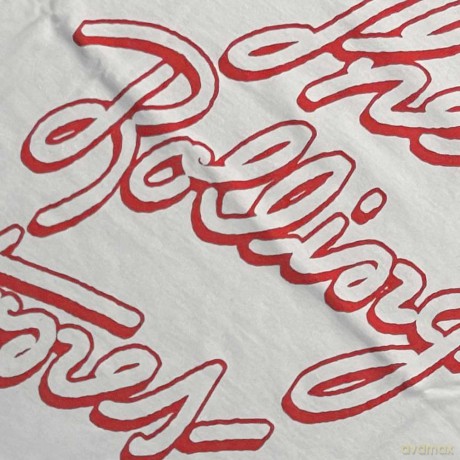 Rolling Stones - The: The Rolling Stones Unisex Ringer T-Shirt: Signature Logo (White) (Small)
