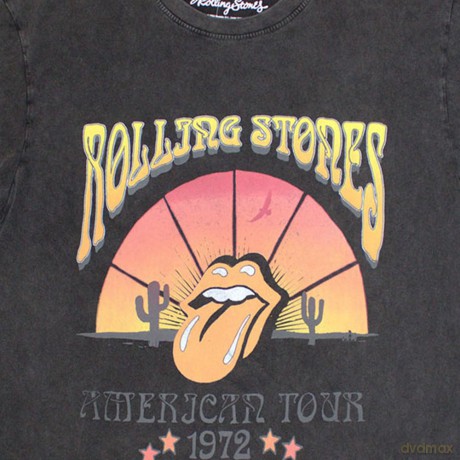 Rolling Stones - The: The Rolling Stones Unisex Stone Wash T-Shirt: Desert '72 (Charcoal Grey) (X-Large)