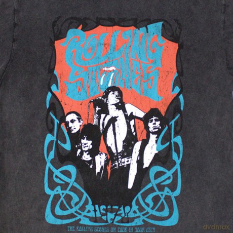 Rolling Stones - The: The Rolling Stones Unisex Stone Wash T-Shirt: Psych Montage (Charcoal Grey) (X-Large)