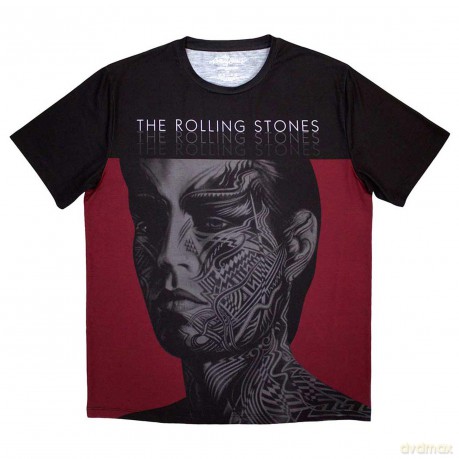 Rolling Stones - The: The Rolling Stones Unisex Sublimation T-Shirt: Tattoo You (Black) (Back Print) (Large)