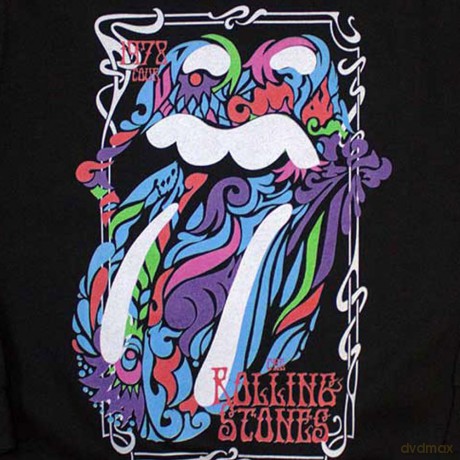 Rolling Stones - The: The Rolling Stones Unisex Sweatshirt: Colour Swirls (Black) (Oversized) (X-Large)