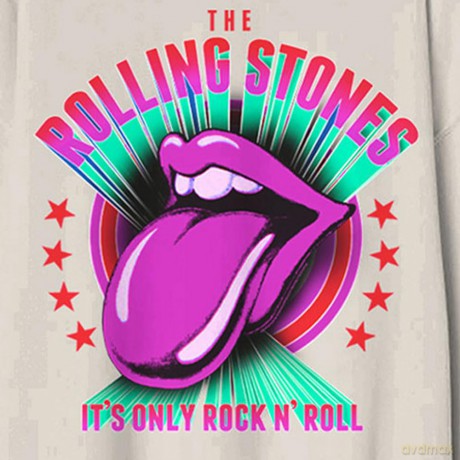 Rolling Stones - The: The Rolling Stones Unisex Sweatshirt: It's Only R 'n R (Sand) (Oversized) (Small)