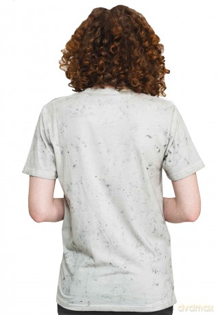 Rolling Stones - The: The Rolling Stones Unisex T-Shirt: 70's Logo (Dip-Dye On White) (Wash Collection) (Medium)