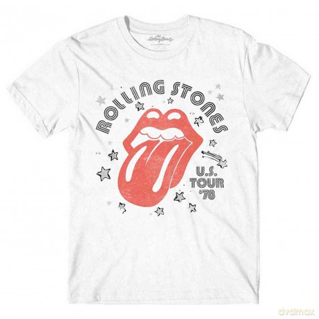 Rolling Stones - The: The Rolling Stones Unisex T-Shirt: Aero Tongue (White) (Medium)