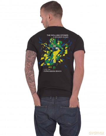 Rolling Stones - The: The Rolling Stones Unisex T-Shirt: Bigger Bang - Brazil '80 (Black) (Back Print) (XX-Large)