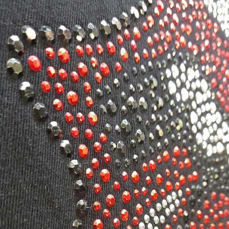 Rolling Stones - The: The Rolling Stones Unisex T-Shirt: Classic Tongue (Black) (Embellished) (Large)