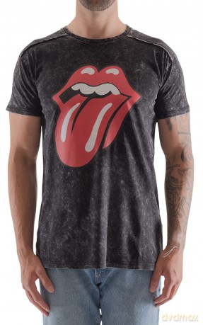 Rolling Stones - The: The Rolling Stones Unisex T-Shirt: Classic Tongue (Black) (Wash Collection) (XX-Large)