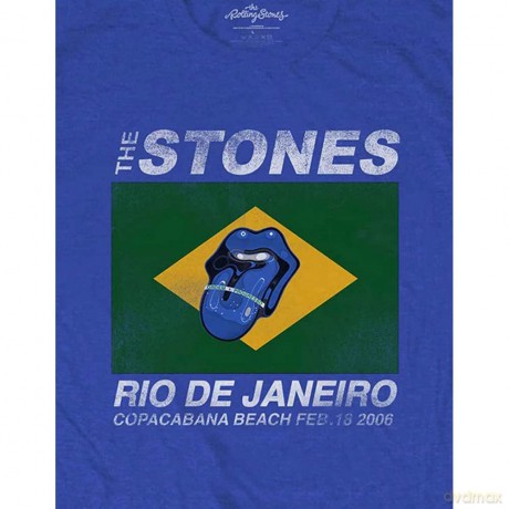 Rolling Stones - The: The Rolling Stones Unisex T-Shirt: Copacabana Blue (Royal Blue) (Medium)