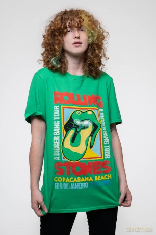 Rolling Stones - The: The Rolling Stones Unisex T-Shirt: Copacabana Green (Irish Green) (Medium)