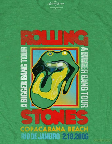 Rolling Stones - The: The Rolling Stones Unisex T-Shirt: Copacabana Green (Irish Green) (Small)