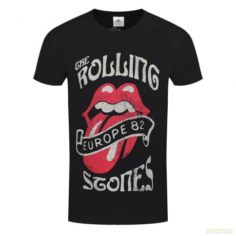 Rolling Stones - The: The Rolling Stones Unisex T-Shirt: Europe '82 Tour (Black) (XX-Large)
