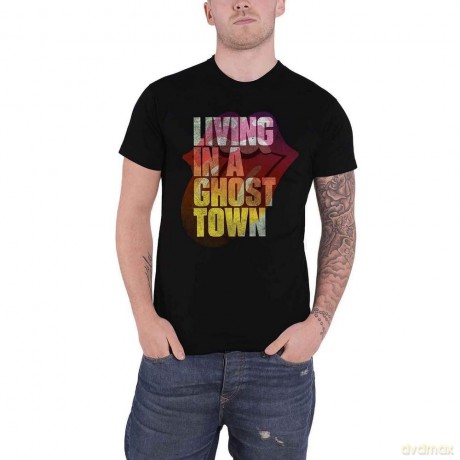 Rolling Stones - The: The Rolling Stones Unisex T-Shirt: Ghost Town (Black) (Medium)