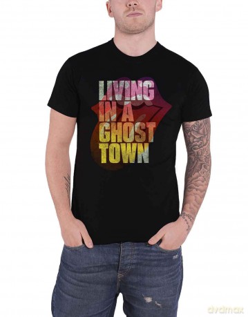 Rolling Stones - The: The Rolling Stones Unisex T-Shirt: Ghost Town (Black) (XX-Large)