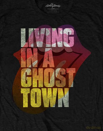 Rolling Stones - The: The Rolling Stones Unisex T-Shirt: Ghost Town (Black) (XX-Large)