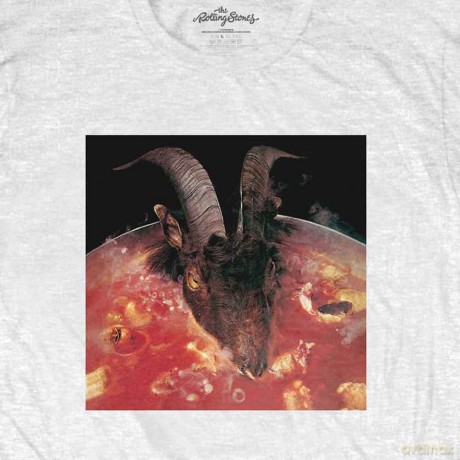 Rolling Stones - The: The Rolling Stones Unisex T-Shirt: Goats Head Soup (Grey) (Sleeve Print) (Medium)