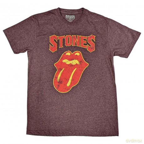 Rolling Stones - The: The Rolling Stones Unisex T-Shirt: Gothic Text (Brown) (Medium)