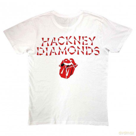 Rolling Stones - The: The Rolling Stones Unisex T-Shirt: Hackney Diamonds (White) (Back Print) (Small)