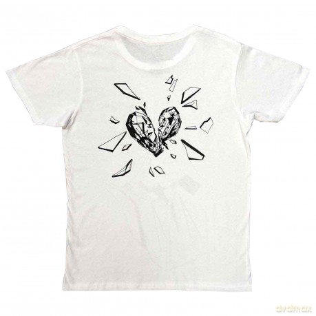Rolling Stones - The: The Rolling Stones Unisex T-Shirt: Hackney Diamonds Diamond Tongue Outline (White) (Back Print) (Large)