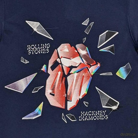 Rolling Stones - The: The Rolling Stones Unisex T-Shirt: Hackney Diamonds Explosion (Navy Blue) (XX-Large)