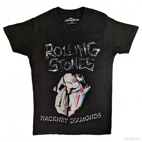 Rolling Stones - The: The Rolling Stones Unisex T-Shirt: Hackney Diamonds Faded Logo (Black) (Medium)