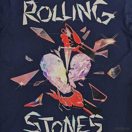 Rolling Stones - The: The Rolling Stones Unisex T-Shirt: Hackney Diamonds Heart (Navy Blue) (Small)