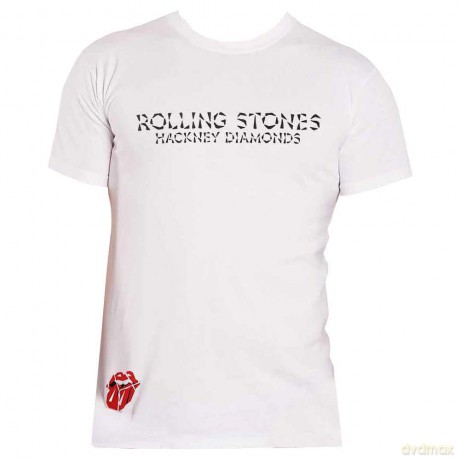 Rolling Stones - The: The Rolling Stones Unisex T-Shirt: Hackney Diamonds Lick (White) (Back Print) (XX-Large)