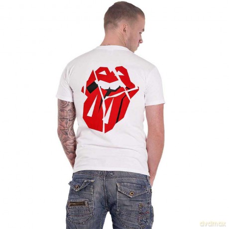 Rolling Stones - The: The Rolling Stones Unisex T-Shirt: Hackney Diamonds Lick (White) (Back Print) (XX-Large)