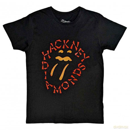 Rolling Stones - The: The Rolling Stones Unisex T-Shirt: Hackney Diamonds Negative Tongue (Black) (Medium)