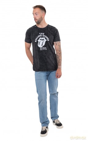 Rolling Stones - The: The Rolling Stones Unisex T-Shirt: NYC '75 (Black) (Wash Collection) (X-Large)