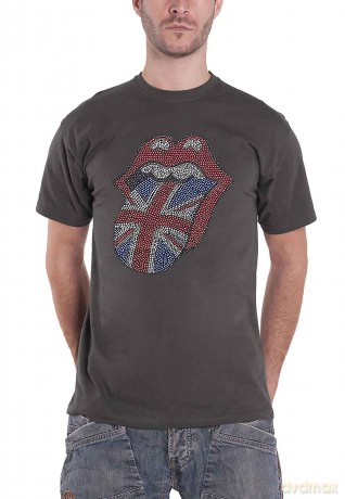 Rolling Stones - The: The Rolling Stones Unisex T-Shirt: Santa Lick (Charcoal Grey) (Small)