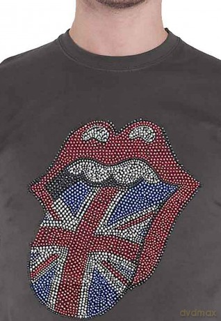 Rolling Stones - The: The Rolling Stones Unisex T-Shirt: Santa Lick (Charcoal Grey) (Small)