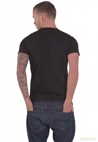 Rolling Stones - The: The Rolling Stones Unisex T-Shirt: Sixty Biker Tongue (Black) (Suede Flock Print) (Medium)