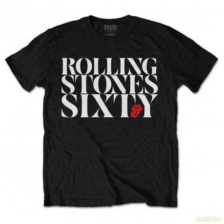 Rolling Stones - The: The Rolling Stones Unisex T-Shirt: Sixty Chic (Black) (Large)