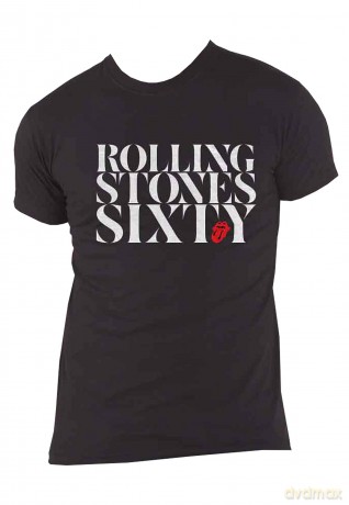 Rolling Stones - The: The Rolling Stones Unisex T-Shirt: Sixty Chic (Black) (Large)