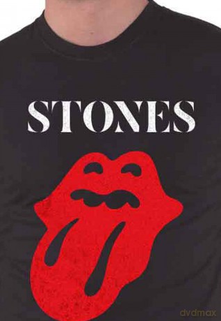 Rolling Stones - The: The Rolling Stones Unisex T-Shirt: Sixty Classic Vintage Solid Tongue (Black) (Small)
