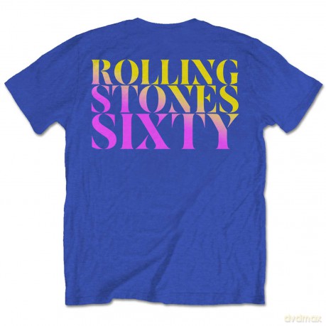 Rolling Stones - The: The Rolling Stones Unisex T-Shirt: Sixty Gradient Text (White) (Back Print) (Medium)