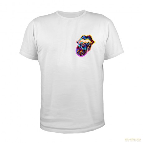 Rolling Stones - The: The Rolling Stones Unisex T-Shirt: Sixty Gradient Text (White) (Back Print) (X-Large)