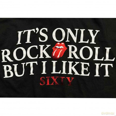 Rolling Stones - The: The Rolling Stones Unisex T-Shirt: Sixty It's only R&R but I like it (Black) (Foiled) (Small)