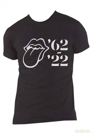 Rolling Stones - The: The Rolling Stones Unisex T-Shirt: Sixty Outline '62 - '22 (Black) (Medium)